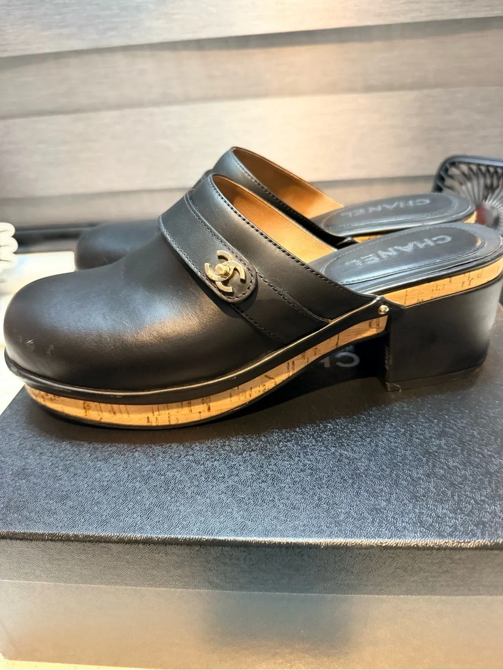 CHANEL slip mules